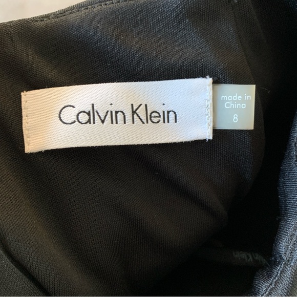 Asymmetrical Pencil Skirt Knee Length Black Calvin Klein Career Womens Size 8 - Picture 6 of 8